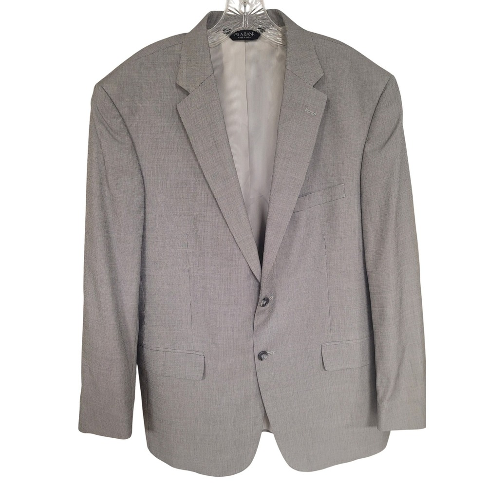Jos A Bank Men's 44R Tailored Fit Sport‎ Coat Wool & Cotton - Houndstooth